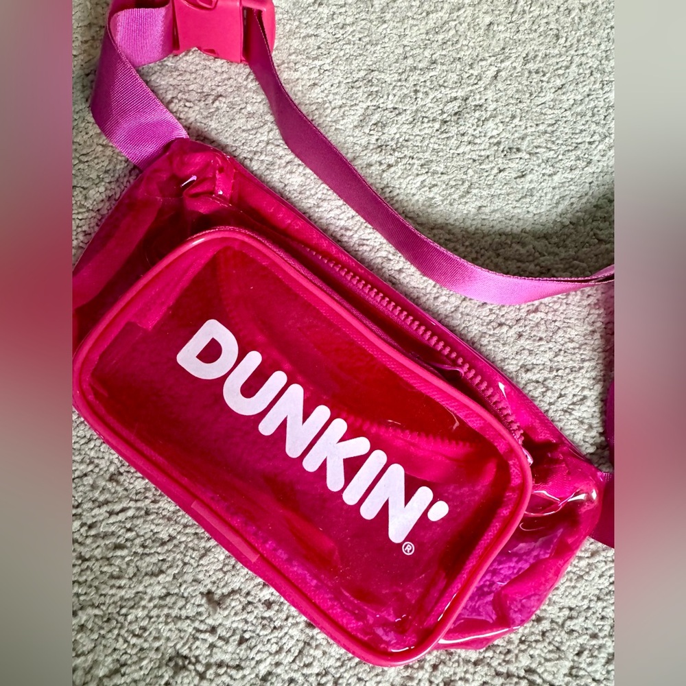 NWOT Dunkin’ Fanny Pack - Translucent Pink - Picture 1 of 3
